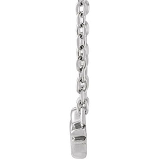 Sterling Silver Heart with Angel Wings 18" Necklace