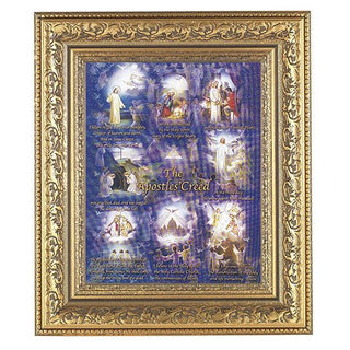 Apostles Creed In Antique Gold Frame 10.25X12.25" 8X10 Print