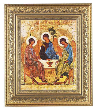 Holy Trinity In Antique Gold Frame 10.25X12.25" 8X10 Print