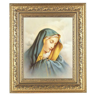 Our Lady of Sorrows In Antin Gold Frame 10.25X12.25" 8X10 Print