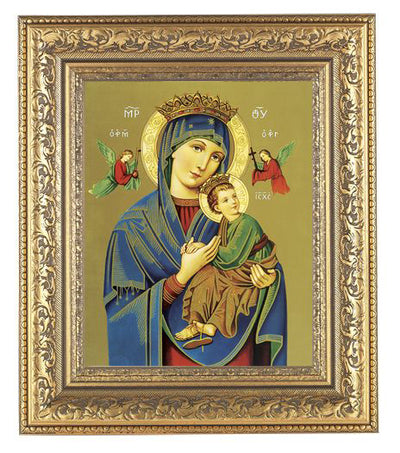 Our Lady Of Perpetual Help Antique Gold Frame 10.25X12.25" 8X10 Print