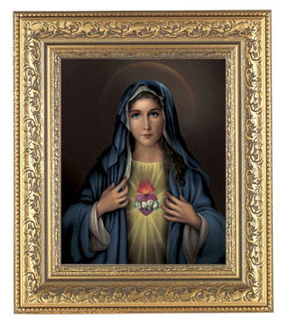Imm. Heart In Antique Gold Frame 10.25X12.25" 8X10 Print