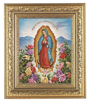 Our Lady Of Guadalupe In Antique Gold Frame 10.25X12.25" 8X10Prt