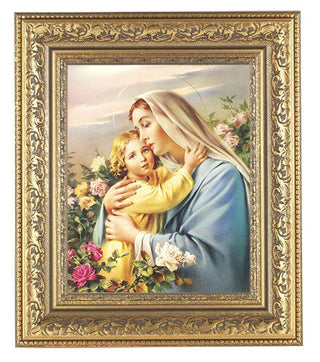 Madonna and Child Antique Gold Frame 10.25X12.25" 8X10 Print