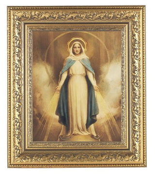 Chambers:Miraculous Mary Antique Gold Frame 10.25X12.25" 8X10 Print