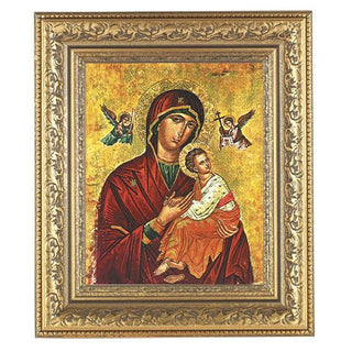 Our Lady Of Passion In Antique Gold Frame 10.25X12.25" 8X10 Print