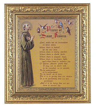 Prayer Of St. Francis In Antique Gold Frame 10.25X12.25" 8X10Prt - SALE