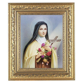 St. Therese In Antique Gold Frame 10.25X12.25" 8X10 Print