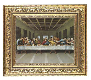 Last Supper In Antique Gold Frame 10.25X12.25" 8X10 Print