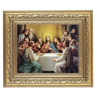 Last Supper In Antique Gold Frame 10.25X12.25" 8X10 Print