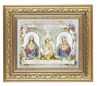 Baby Room Blessing In Antique Gold Frame 10.25X12.25" 8X10 Print
