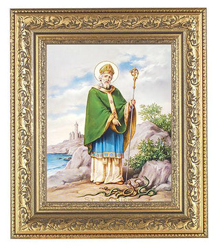 St. Patrick In Antique Gold Frame 10.25X12.25" 8X10 Print