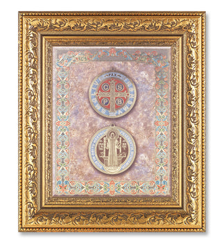 Gold Saint Benedict 8X10" Print