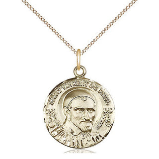 14kt Gold Saint Vincent de Paul Medal