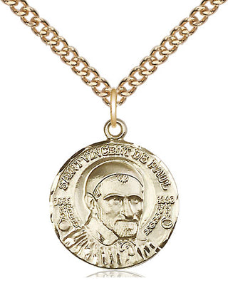 14kt Gold Saint Vincent de Paul Medal