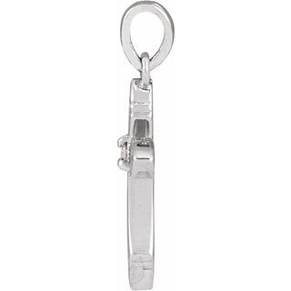 Sterling Silver .015 CT Natural Diamond Cross Pendant