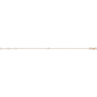 14K Rose .04 CTW Natural Diamond Link 7" Bracelet