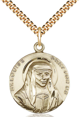 14kt Gold Filled Saint Louise Medal Catholic Jewelry