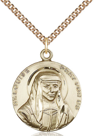 14kt Gold Filled Saint Louise Medal Catholic Jewelry