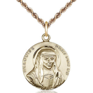 14kt Gold Filled Saint Louise Medal Catholic Jewelry