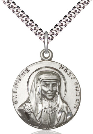 Sterling Silver Saint Louise Medal Catholic Jewelry