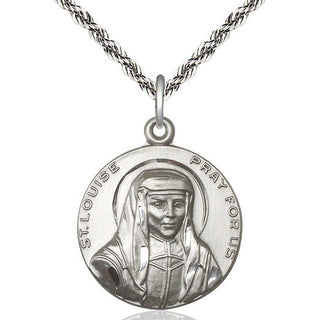 Sterling Silver Saint Louise Medal Catholic Jewelry