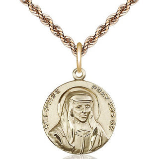 14kt Gold Filled Saint Louise Medal Religious Jewelry