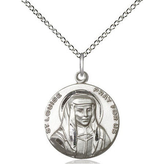 Sterling Silver Saint Louise Medal Religious Jewelry