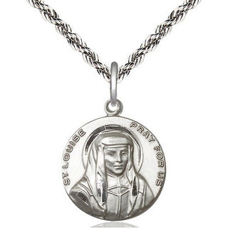 Sterling Silver Saint Louise Medal Religious Jewelry