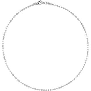 Stainless Steel 2.4 mm Hollow Bead 30" Chain
