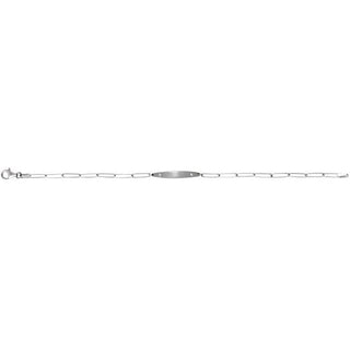 Sterling Silver .015 CTW Natural Diamond Engravable Curved Bar 7" Bracelet