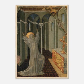Kneeling Saint Before the Crucifix Framed Print - view 21