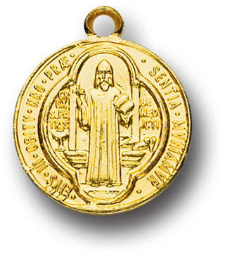 St Benedict Gold Aluminium Medal 7/8" 25-Pack