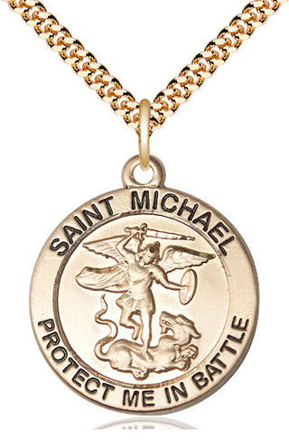 14kt Gold Filled Saint Michael Guardian Angel Medal Catholic Jewelry