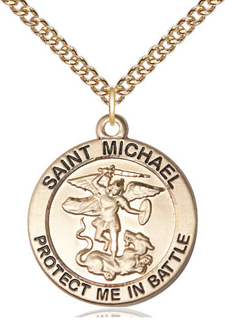 14kt Gold Filled Saint Michael Guardian Angel Medal Catholic Jewelry