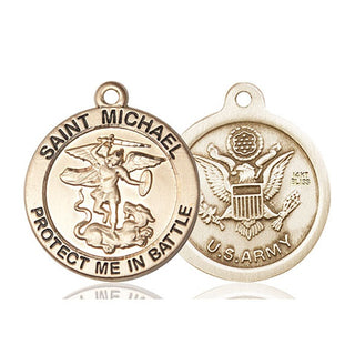 14kt Gold Saint Michael Army Medal