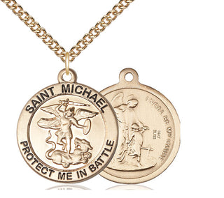 14kt Gold Saint Michael Coast Guard Medal
