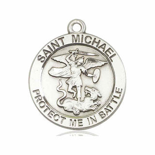 Pewter Saint Michael Guardian Angel Medal