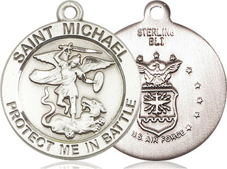 Sterling Silver Saint Michael Army Medal Catholic Jewelry