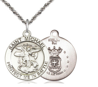 Sterling Silver Saint Michael Coast Guard Medal Catholic Jewelry