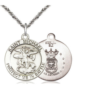 Sterling Silver Saint Michael National Guard Medal Catholic Jewelry