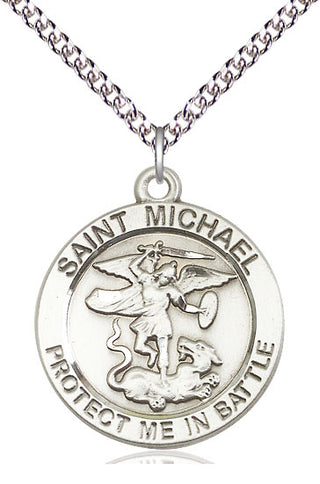 Sterling Silver Saint Michael Guardian Angel Medal Catholic Jewelry
