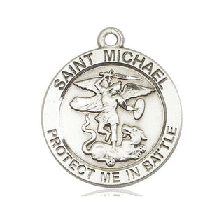 Sterling Silver Saint Michael Navy Medal Catholic Jewelry