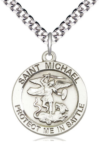Sterling Silver Saint Michael Guardian Angel Medal Catholic Jewelry
