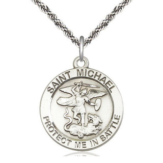 Sterling Silver Saint Michael Guardian Angel Medal Catholic Jewelry