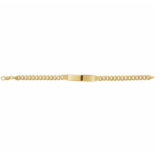 14K Yellow Curb Identification 8" Bracelet