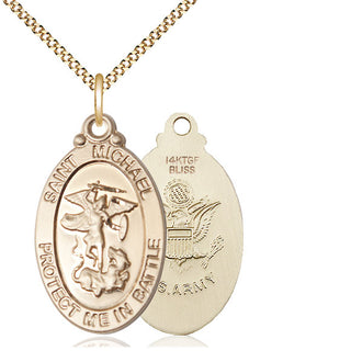 14kt Gold Filled Saint Michael Army Medal Catholic Jewelry