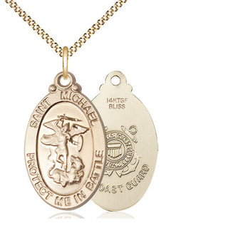 14kt Gold Filled Saint Michael Guardian Angel Coast Guard Medal Catholic Jewelry