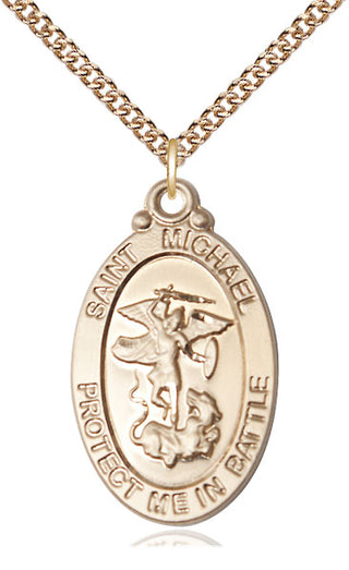 14kt Gold Filled Saint Michael Guardian Angel Medal Catholic Jewelry