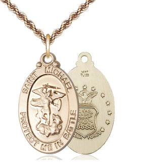 14kt Gold Saint Michael Air Force Medal